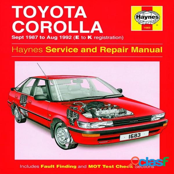 Haynes Workshop manuel Toyota Corolla Essence (1987-1992) 1683