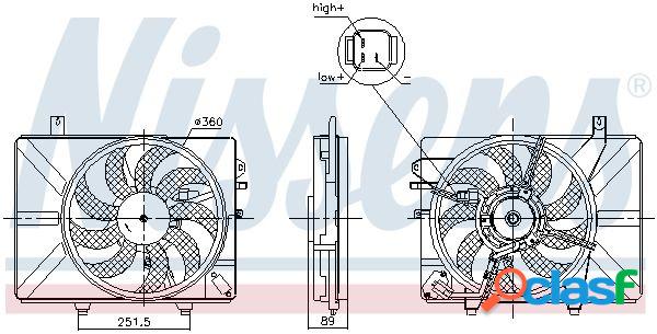 Roue de ventilateur de refroidissement 850052 nissens 850052