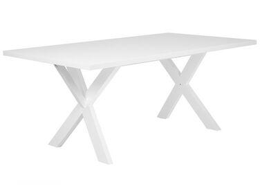 Table de repas lisala 180 cm 100 cm blanc