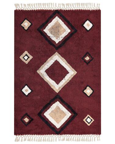 Tapis en coton rouge 160 x 230 cm siirt