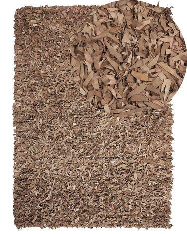 tapis en cuir beige 140 x 200 cm mut