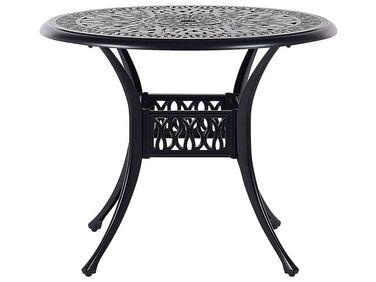 Table ronde de jardin en aluminium noir /xe2/x8c/x80 90 cm