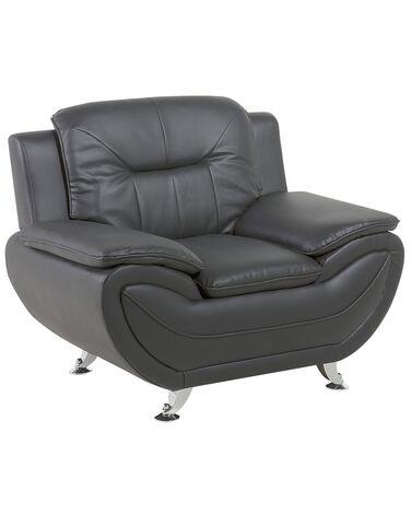 Fauteuil leira cuir pu gris