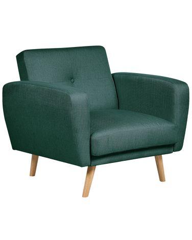 Fauteuil florli tissu vert fonc/xc3/xa9