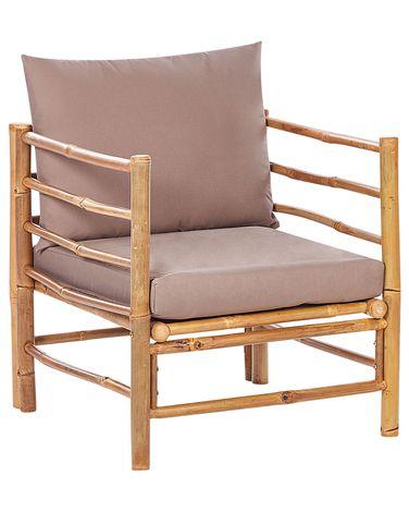 Fauteuil de jardin cerreto bambou taupe