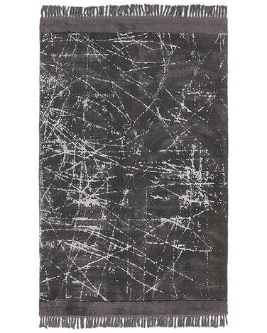 Tapis en viscose gris fonc/xc3/xa9 160 x 230 cm hanli