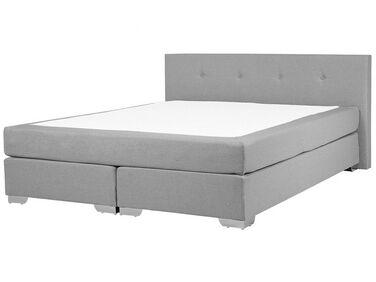 Lit boxspring tissu consul 180 x 200 cm gris clair Lit boxspring tissu consul 180 x 200 cm gris clair