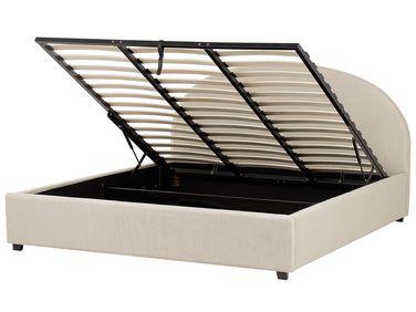 Lit ottoman tissu vaucluse 180 x 200 cm beige sable