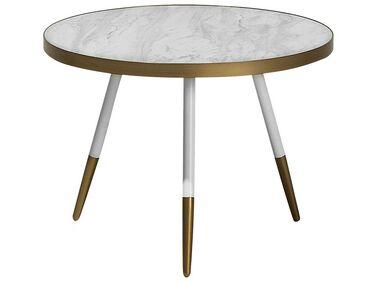 Table basse effet marbre avec pieds dor/xc3/xa9s ramona