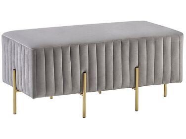 Bout de lit en velours gris clair dayton
