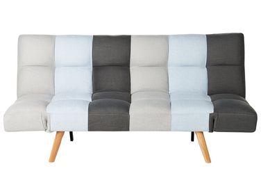 Canap/xc3/xa9 convertible 3 places en tissu gris et bleu Canap/xc3/xa9 convertible 3 places en tissu gris et bleu