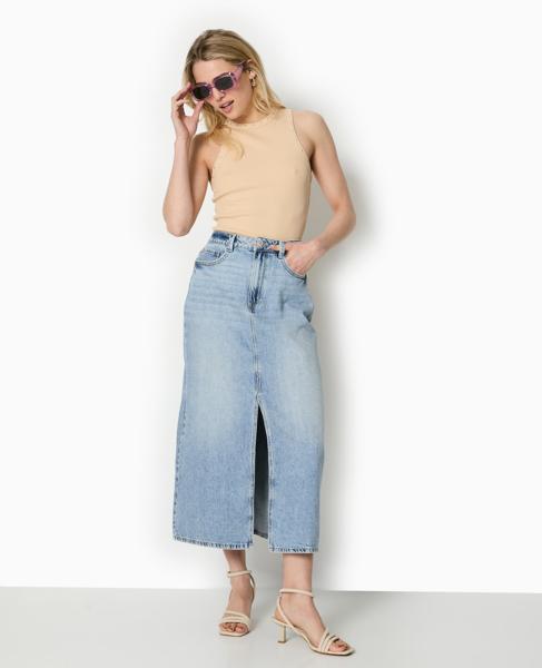 Jupe longue en jean
