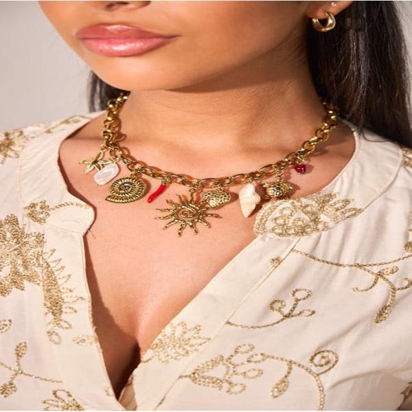 Parure collier + bracelet dorb&#39;/xc3/xa9&#39;s maille