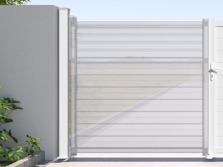 Pilier pour portail en aluminium - l15 cm x h190 cm - blanc