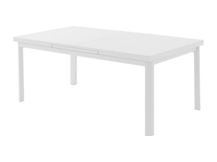 Table de jardin extensible alu l.180/240cm - blanc - nauru Table de jardin extensible alu l.180/240cm - blanc - nauru