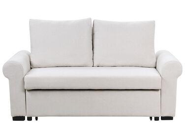 Canap/xc3/xa9 2 places convertible en tissu beige clair