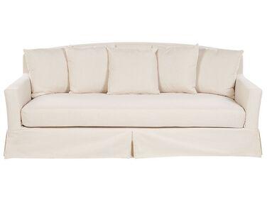 Canap/xc3/xa9 3 places en tissu beige housse amovible gilja