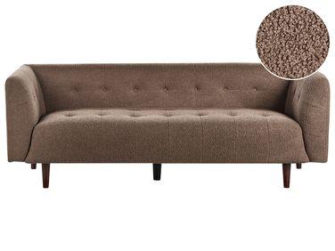 Canap/xc3/xa9 3 places en tissu boucl/xc3/xa9 marron byske Canap/xc3/xa9 3 places en tissu boucl/xc3/xa9 marron byske