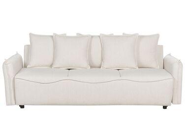 Canap/xc3/xa9-lit avec rangement en tissu blanc cass/xc3/xa9 Canap/xc3/xa9-lit avec rangement en tissu blanc cass/xc3/xa9