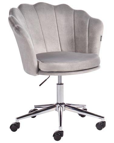 Chaise de bureau monticello velours gris Chaise de bureau monticello velours gris