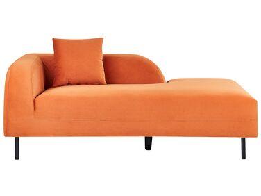 Chaise longue c/xc3/xb4t/xc3/xa9 gauche orange le crau
