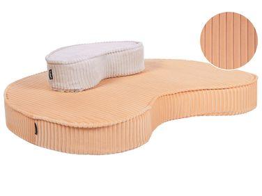 Coussin de sol pouf enfant nili velours rose p/xc3/xaache