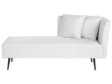 Divan c/xc3/xb4t/xc3/xa9 droit en tissu blanc riom