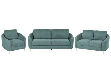 Ensemble de salon en tissu vert trosa