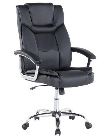 Fauteuil de bureau advance cuir pu noir