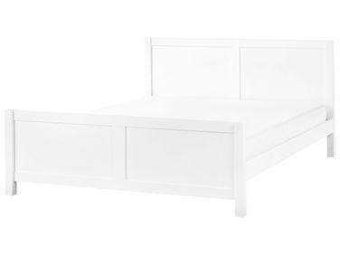 Lit avec sommier bois champagnat 180 x 200 cm blanc