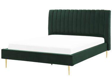 Lit avec sommier velours marville 180 x 200 cm vert