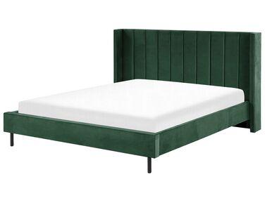 Lit avec sommier velours villette 180 x 200 cm vert Lit avec sommier velours villette 180 x 200 cm vert