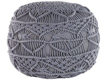 Pouf en coton gris /xe2/x8c/x80 40 cm kayseri
