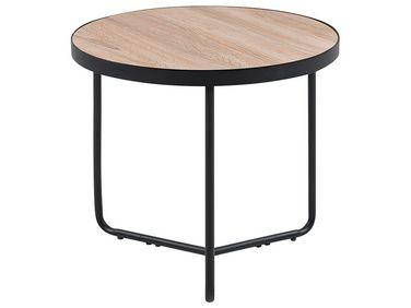 Table basse noire avec plateau en bois melody small Table basse noire avec plateau en bois melody small