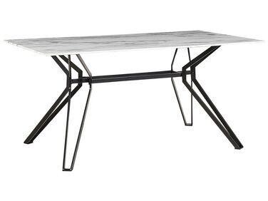 Table de repas ballina blanc 160 cm 90 cm verre de Table de repas ballina blanc 160 cm 90 cm verre de