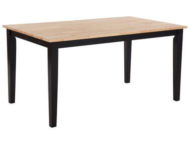 Table de repas houston marron/noir 120 cm 75 cm bois