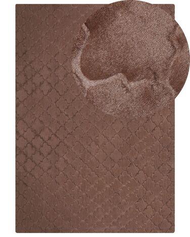 Tapis en fausse fourrure de lapin 160 x 230 cm marron gharo Tapis en fausse fourrure de lapin 160 x 230 cm marron gharo