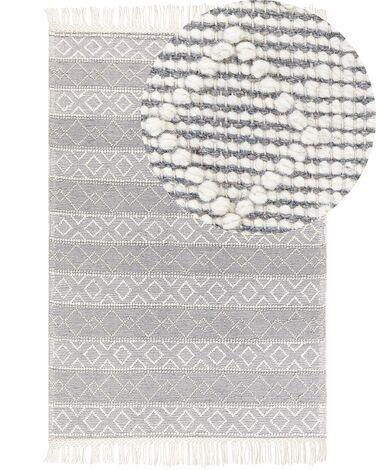 Tapis en laine gris et blanc 160 x 230 cm tonya Tapis en laine gris et blanc 160 x 230 cm tonya