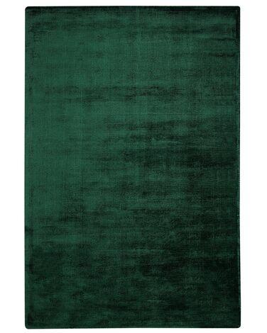 Tapis en viscose vert fonc/xc3/xa9 140 x 200 cm gesi ii