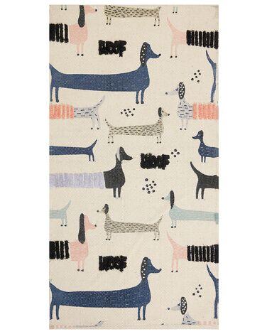 Tapis enfant imprim/xc3/xa9 chiens en coton 80 x 150 cm Tapis enfant imprim/xc3/xa9 chiens en coton 80 x 150 cm