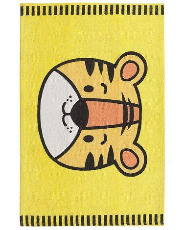 Tapis enfant motif tigre jaune 60 x 90 cm ranchi