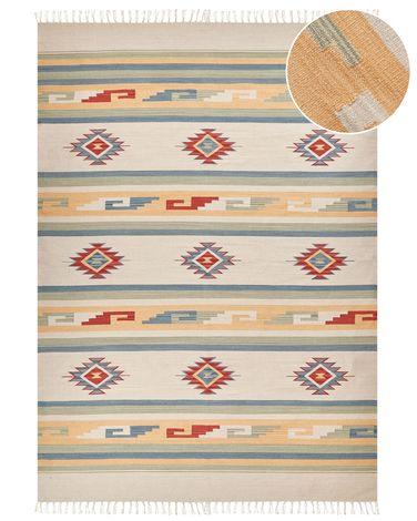 Tapis kilim en coton 200 x 300 cm multicolore aparan