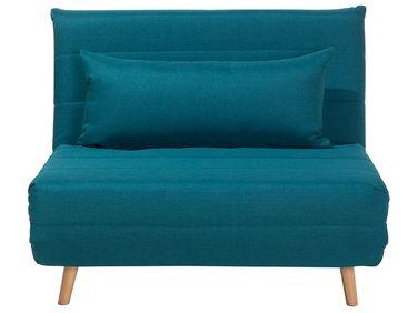 Banquette convertible 1 place en tissu bleu setten