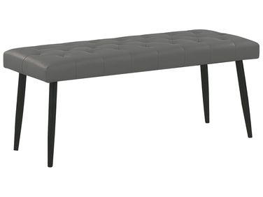 Bout de lit en cuir pu gris essonne