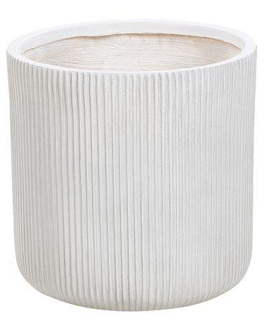 Cache-pot oreoi c/xc3/xa9ramique 37 cm blanc cass/xc3/xa9