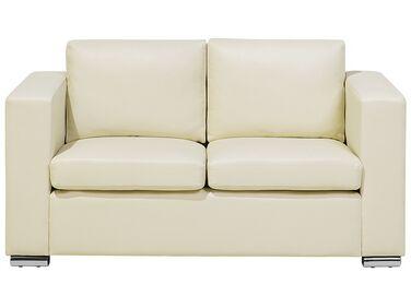 Canap/xc3/xa9 2 places en cuir beige helsinki