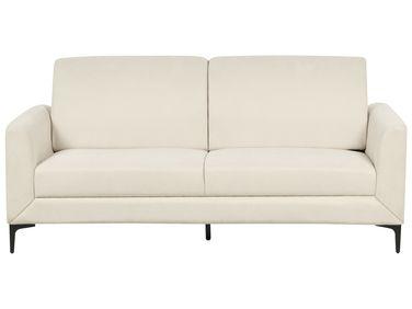 Canap/xc3/xa9 3 places en tissu beige fenes