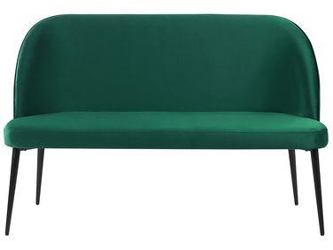 Canap/xc3/xa9 banquette 2 places en velours vert