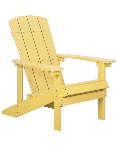 Chaise de jardin adirondack jaune