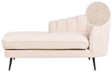 Divan c/xc3/xb4t/xc3/xa9 gauche en boucl/xc3/xa9 beige clair